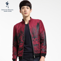 清仓特卖/与狼共舞夹克男装秋季时尚立领拉链修身短款上衣男Z
