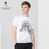 清仓特卖/与狼共舞短袖T恤夏季男装圆领时尚舒适修身男士潮流Z
