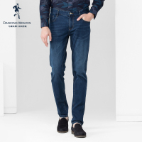 清仓特卖/与狼共舞男装牛仔裤秋季水洗修身中腰小脚休闲长裤Z