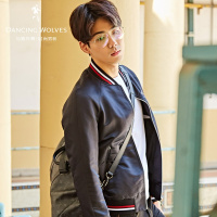 清仓特卖/与狼共舞夹克春季新款男装棒球领时尚撞色短款男外套Z