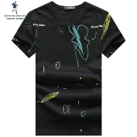 清仓特卖/与狼共舞男装短袖T恤夏季时尚印花舒适修身青年上衣男