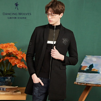 清仓特卖/与狼共舞毛呢大衣2017秋季男士中长款呢子大衣男外套Z