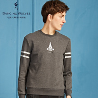 清仓特卖/与狼共舞卫衣秋季新款男士时尚圆领套头长袖T恤青年Z