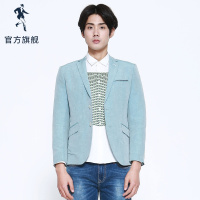 与狼共舞休闲单西男2018春秋男装西服青年韩版简约外套西装男