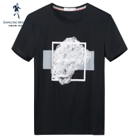商场同款与狼共舞短袖T恤男2018夏季新款圆领印花上衣DZ