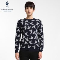 清仓特卖/与狼共舞毛衫男装2019春季简约韩版修身针织衫男DZ