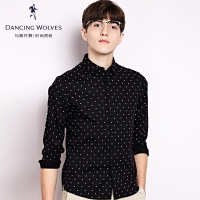 清仓特卖/与狼共舞长袖衬衫男2019夏季新款男装韩版春男士衬衫DZ