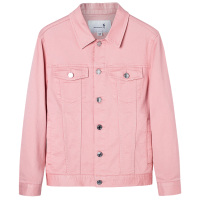 与狼共舞牛仔外套男2020春季新款韩版潮流工装粉色休闲男士夹克