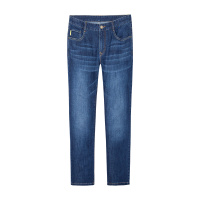 与狼共舞夏季新款韩版时尚水洗舒适长裤男士牛仔裤