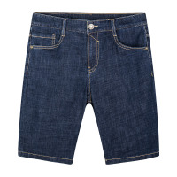 与狼共舞夏季新款简约休闲百搭潮流短裤男士牛仔裤