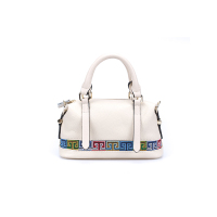 吐火罗2018新品民族风织带牛皮女士手提包