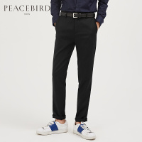 太平鸟男装冬季新款商务休闲长裤黑色时尚百搭休闲裤