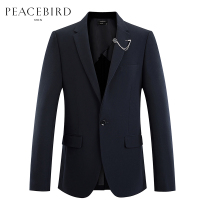 太平鸟男装休闲西装男韩版2018新款纯色外套男青年单西商务西服_9