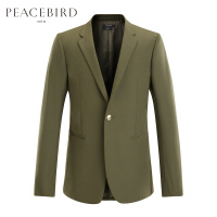 太平鸟男装休闲西装男纯色外套韩版修身便服单西2018秋季新款西服