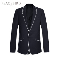 太平鸟男装秋季羊毛外套时尚单西男士修身西装韩版商休闲西服