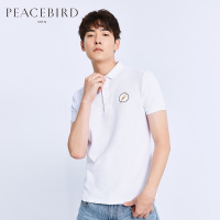 太平鸟男装2018夏季新款别致闪电刺绣POLO衫短袖男士翻领保罗恤潮