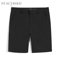 太平鸟男装2018夏季新款金属装饰男士简约修身中短裤潮