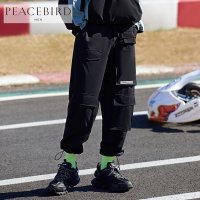太平鸟男装工装裤男多口袋宽松长裤春夏休闲裤青年裤子潮牌