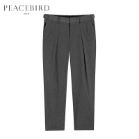太平鸟男装男士青年灰色商务休闲职业装西裤清凉九分裤