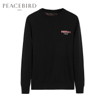 太平鸟男装青年毛衫男刺绣潮流休闲针织衫圆领套头韩版男士毛衣