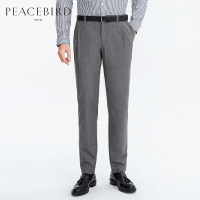 太平鸟男装春季修身商务休闲裤灰色男士职业装长裤青年西裤