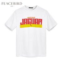 太平鸟男装夏季短袖T恤男士韩版潮流宽松胶印衣服_440