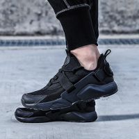 八哥男鞋华莱士四代黑武士黑色运动鞋春季休闲鞋韩版潮流鞋子男