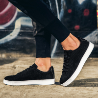 八哥男鞋2018夏季新款鞋子男潮鞋板鞋男休闲鞋韩版百搭飞织透气鞋