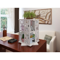 家旺达 旋转书架置物架 卫生间创意简易收纳柜a4办公室CD架层架