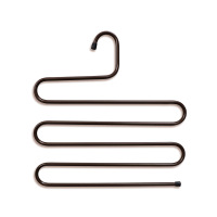 优芬S型多层魔术衣架 铁艺多功能裤架 收纳裤子挂式围巾架（10只装）