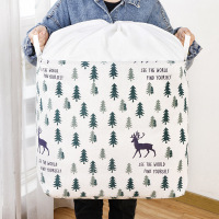 棉麻布艺收纳筐防水防潮可折叠束口脏衣篮超大号脏衣收纳袋