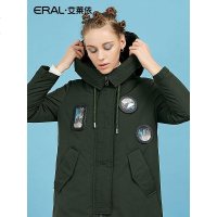 ERAL/艾莱依2018冬季新品时尚简约连帽羽绒服女617105124