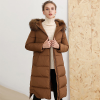 2017艾莱依冬季新品羽绒服X形双抽绳大衣617105099