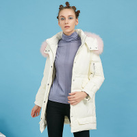 2017艾莱依冬季新品羽绒服标语彩毛大衣617103038