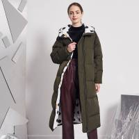 2017艾莱依冬季新品趣味波点大衣款羽绒服617105160