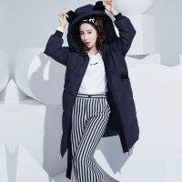 娄艺潇同款2017艾莱依冬季新品熊耳朵羽绒服可爱韩版潮617105041