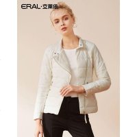 ERAL/艾莱依2018秋冬新款斜拉链轻薄羽绒服女617102014