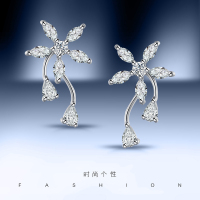 S925银耳钉（心花怒放）BYE398