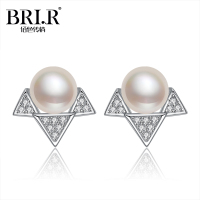 佰色传情(BRIR) S925银镶淡水珍珠耳饰银耳饰