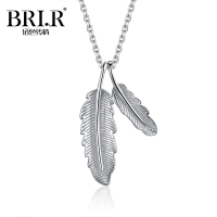 佰色传情(BRIR) S925银时尚项链叶子