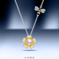 佰色传情(BRIR) S925银淡水珍珠项链采蜜BYX182