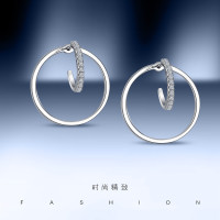 佰色传情(BRIR) S925银耳钉时尚耳饰一款二戴BYE537