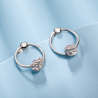 佰色传情(BRIR) S925纯银耳钉韩国潮流时尚饰品日常百搭款纯银耳环女