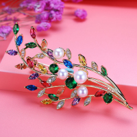 佰色传情(BRIR) 气质淡水珍珠胸花胸针