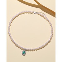 佰色传情淡水珍珠项链短复古法式小众设计锁骨链choker项圈