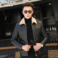 ZONEJOY/庄爵秋冬翻领商务休闲夹克男98162201