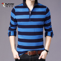 TUCANO/啄木鸟中年男士休闲百搭长袖T恤条纹POLO衫男装