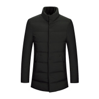 TUCAN0/啄木鸟冬季新款羽绒服男中年戴围巾可摘纯色中长款羽绒外套休闲爸爸装