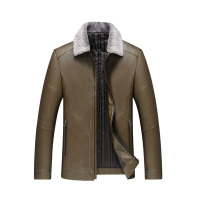 TUCANO/ 啄木鸟 中年男士加厚羽绒翻领皮夹克皮衣外套男装