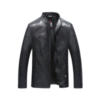 啄木鸟男士皮衣男2019春季新款立领男士皮夹克商务休闲外套